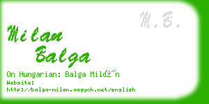 milan balga business card